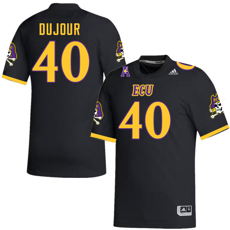East Carolina Pirates #40 Kendrick DuJour College Football Jerseys,Uniforms-Black